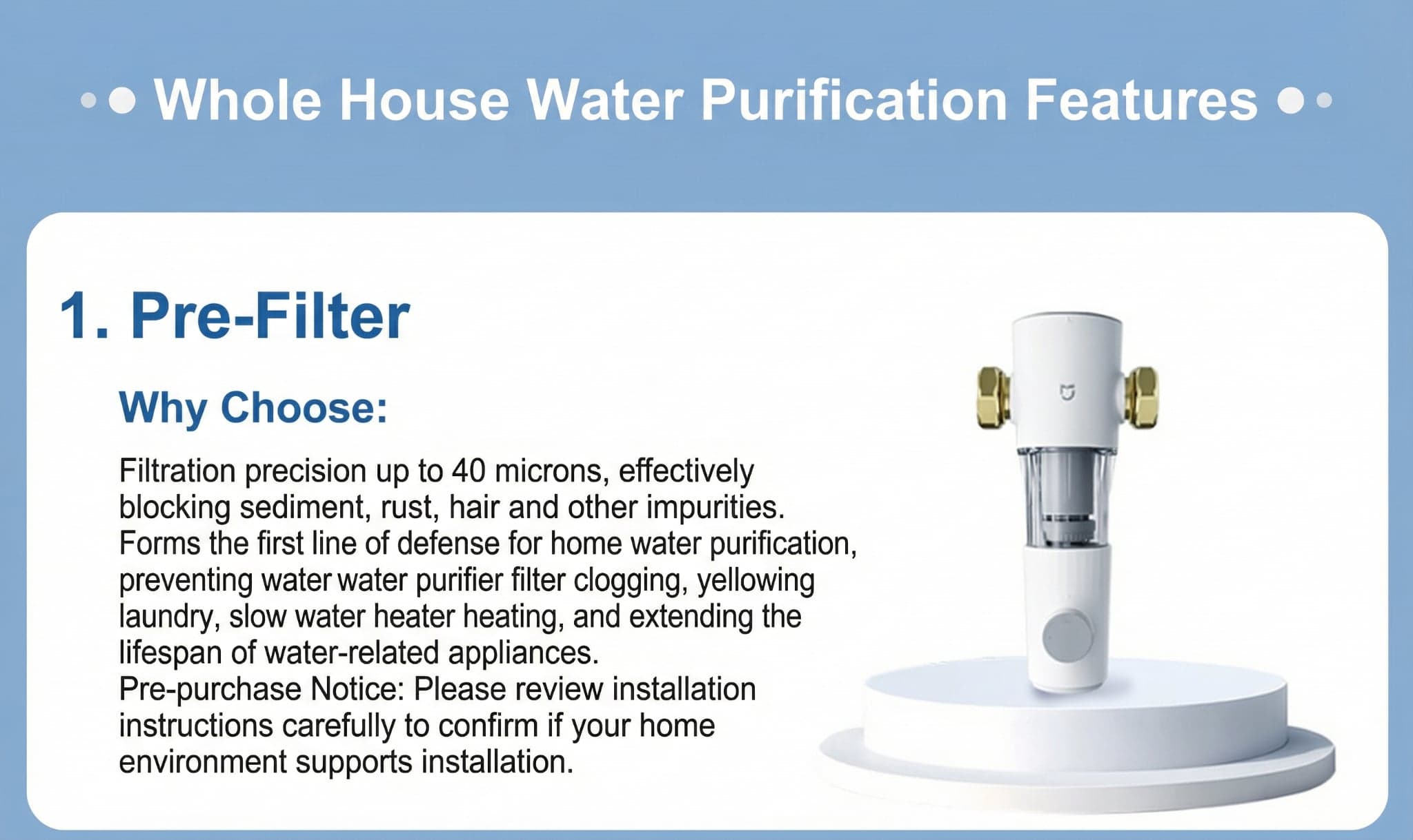 Xiaomi Water Purifier S1 + Pre-filter Set - Ус цэвэршүүлэгч сэт - 3