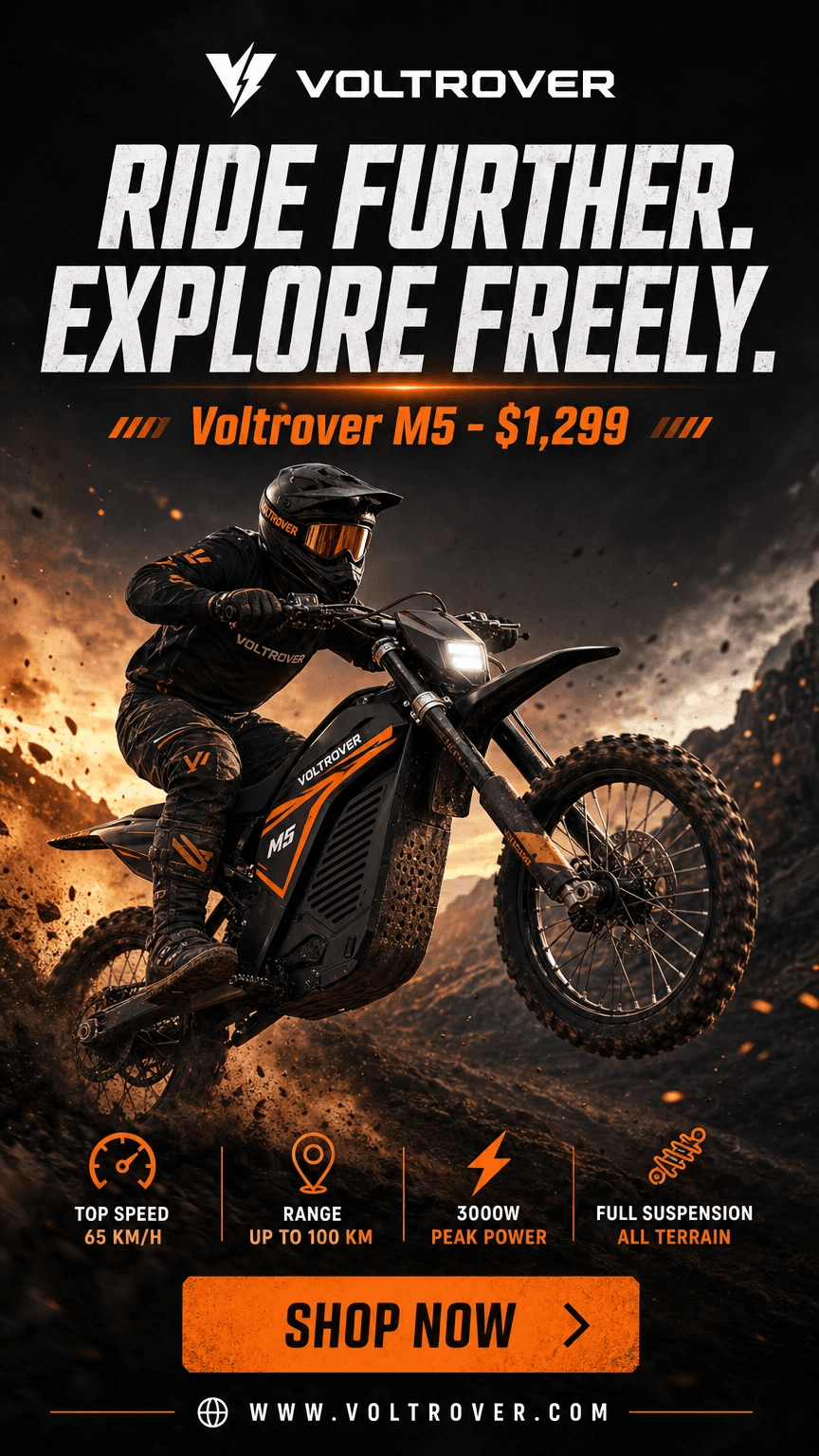 Voltrover Electric Bike M5 - Voltrover M5 Цахилгаан Мотоцикл - 5