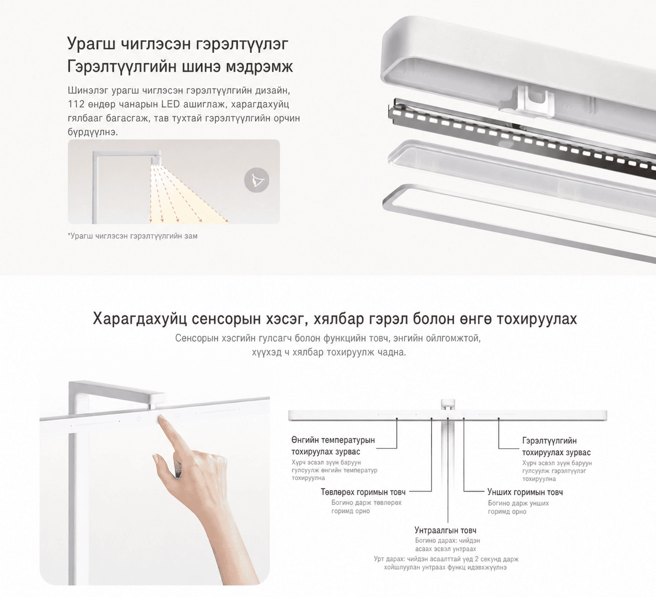 Xiaomi LED Desk Lamp 2 - Ширээний ухаалаг гэрэл 2 - 6